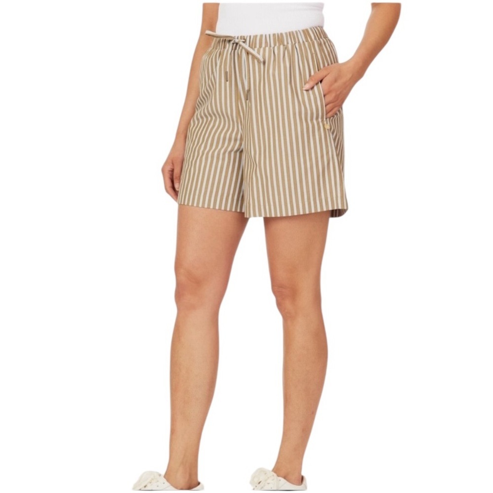 NWT Scotch & Soda Striped Easy Drawstring Shorts Martini Olive Size Large - Picture 1 of 11